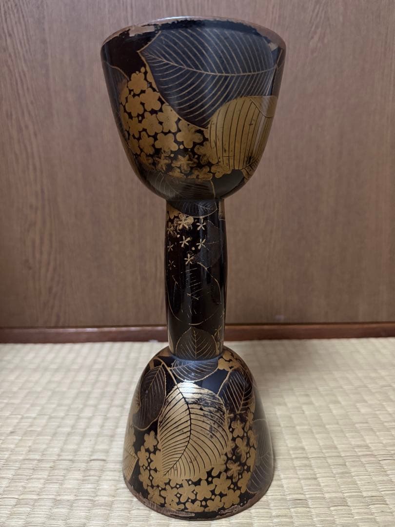 更に最終値下げ！　小鼓　蒔絵　鼓　胴　和楽器　つづみ　骨董　太鼓