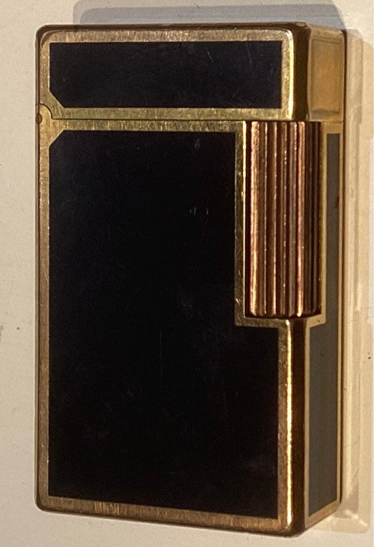 Dupontデュポン　ローラー式ガスライター黒漆塗りフランス製