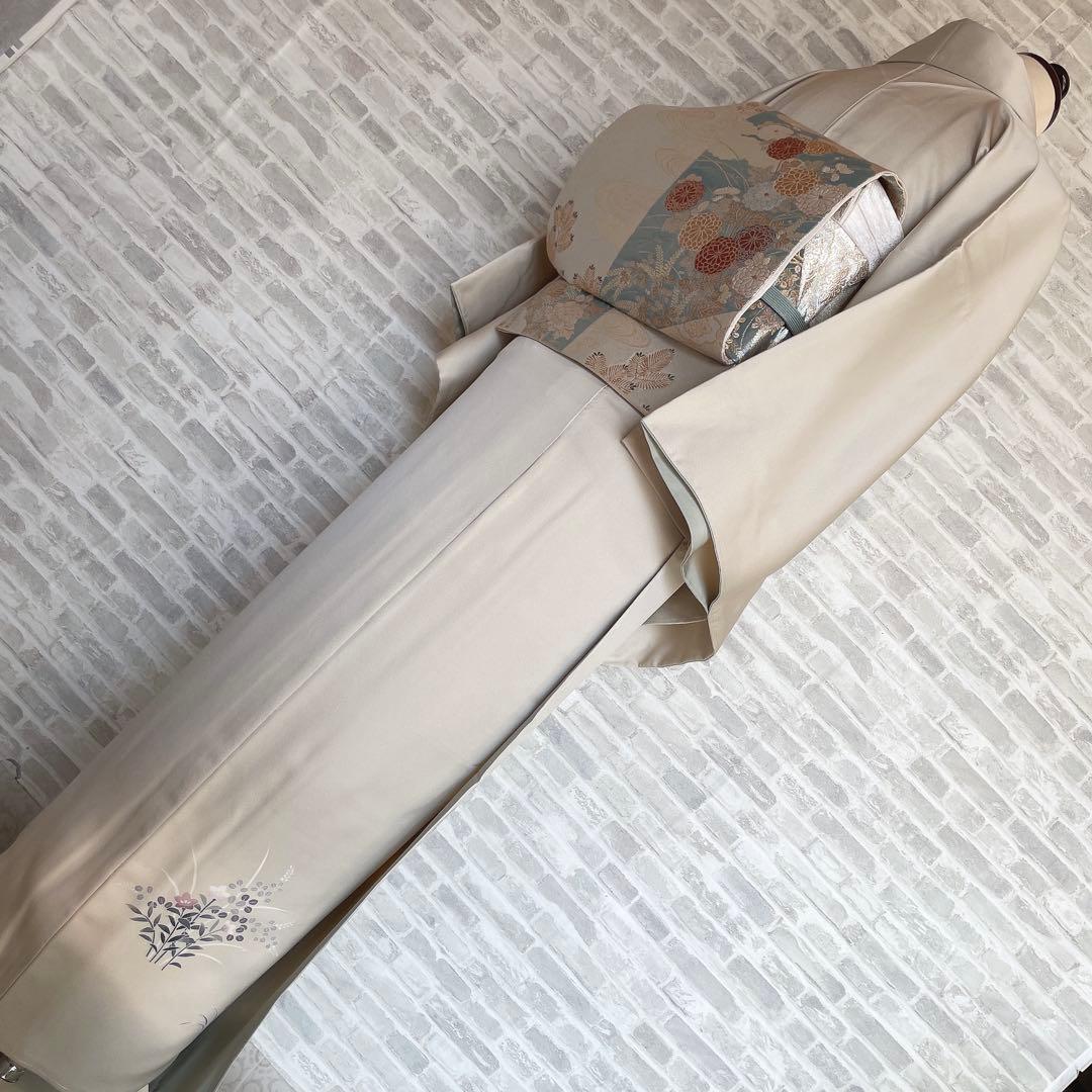 訪問着　フルセット　友禅　菊と梅　儚さ　入学式　卒業式　着物　H6