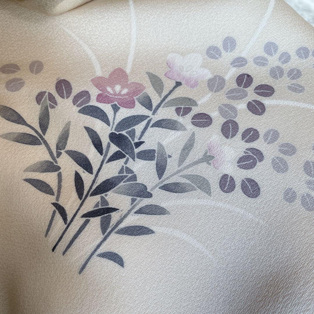 訪問着　フルセット　友禅　菊と梅　儚さ　入学式　卒業式　着物　H6