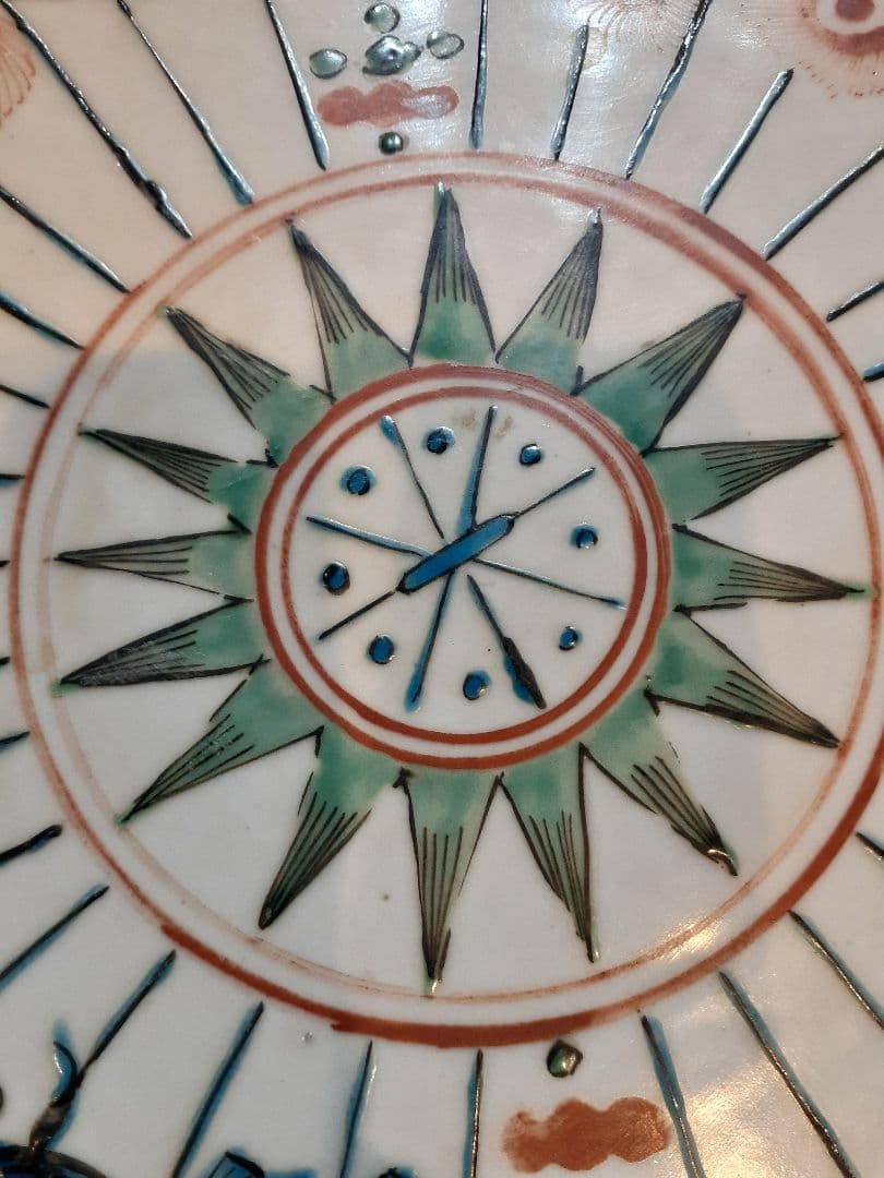 中国明末清初呉須赤絵大皿