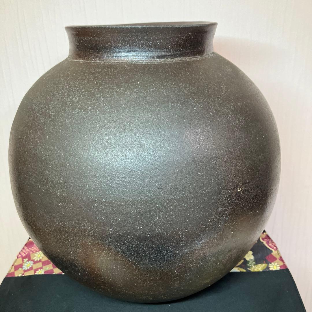 希少　種子島　よきの焼　壺　飾り台　花瓶　置物　骨董品　古美術品　能野焼