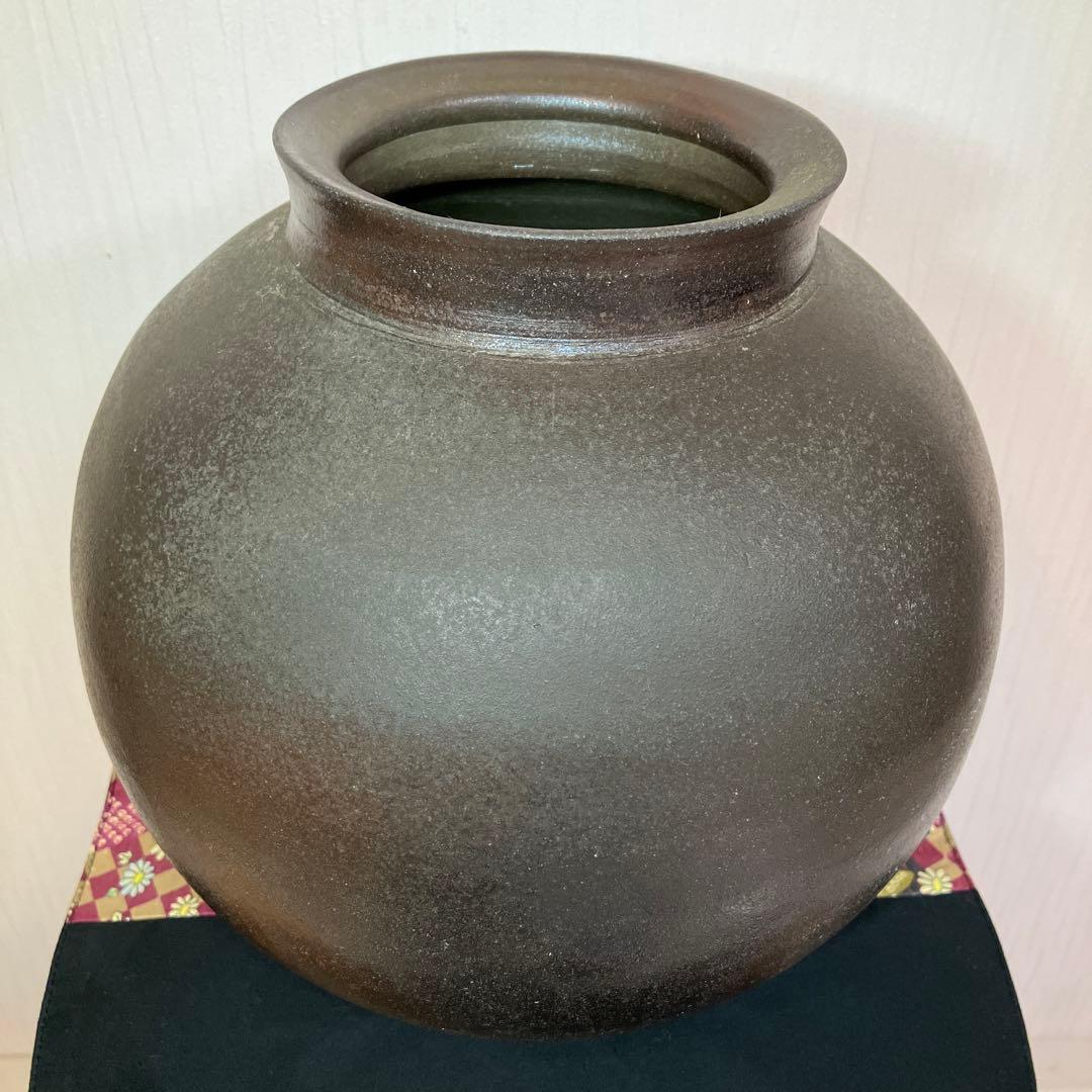 希少　種子島　よきの焼　壺　飾り台　花瓶　置物　骨董品　古美術品　能野焼