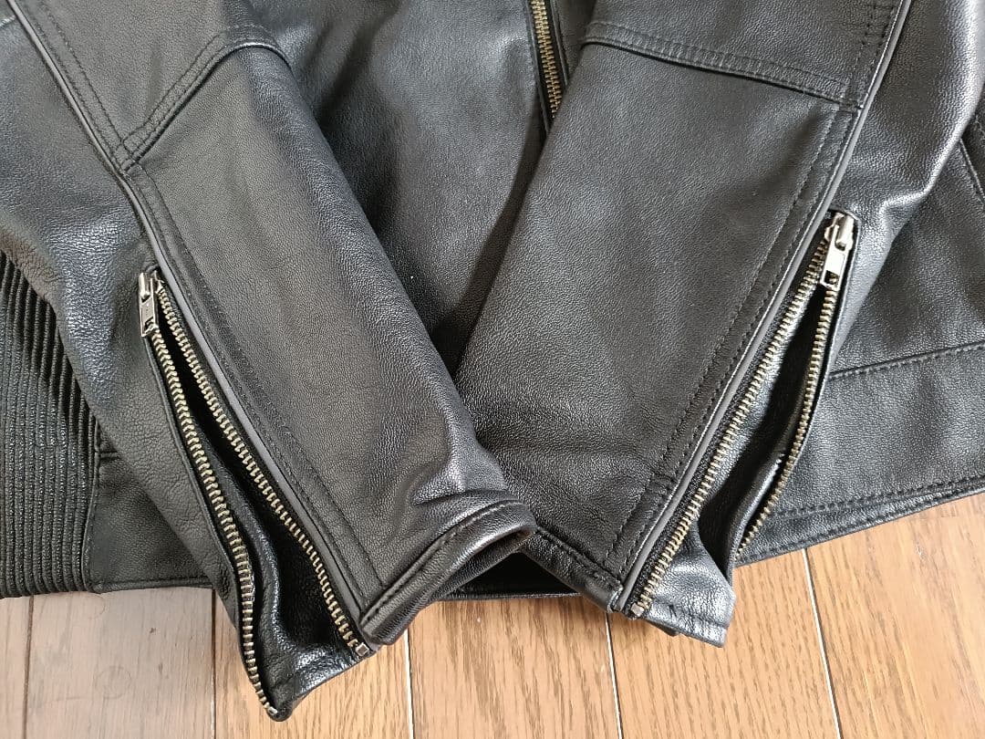 ハーレー本革ブラックレザーシングルライダースジャケットS(日本のM〜Lサイズ程)