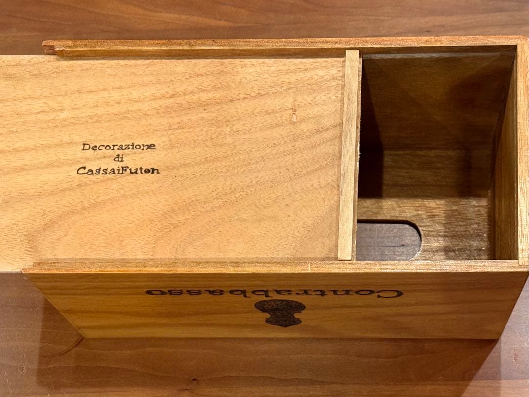 【希少・美品】コントラバス 木製ティシューケース イタリア製