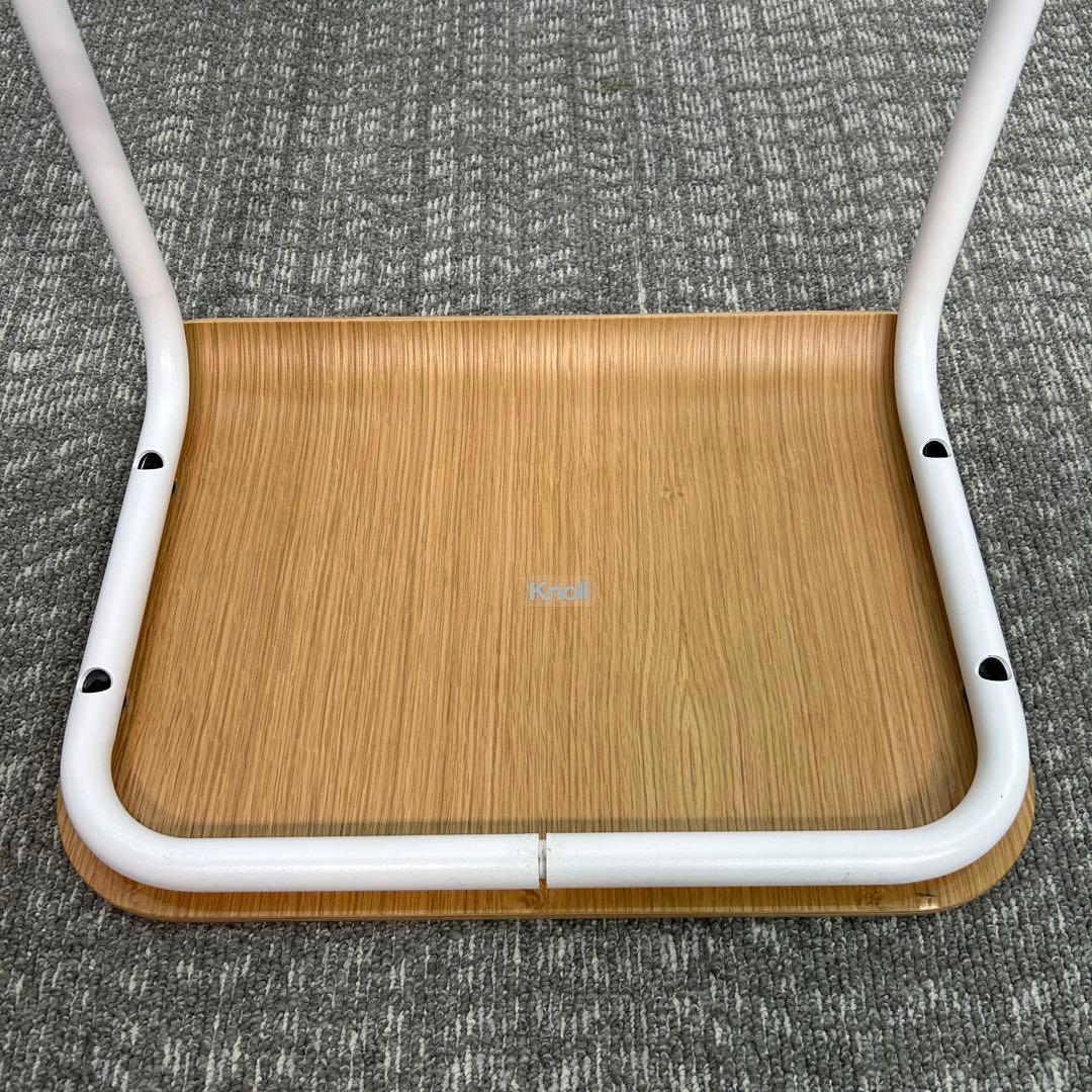 ⑤Knoll/ノル トボガン プルアップテーブル　ホワイトxホワイトオーク