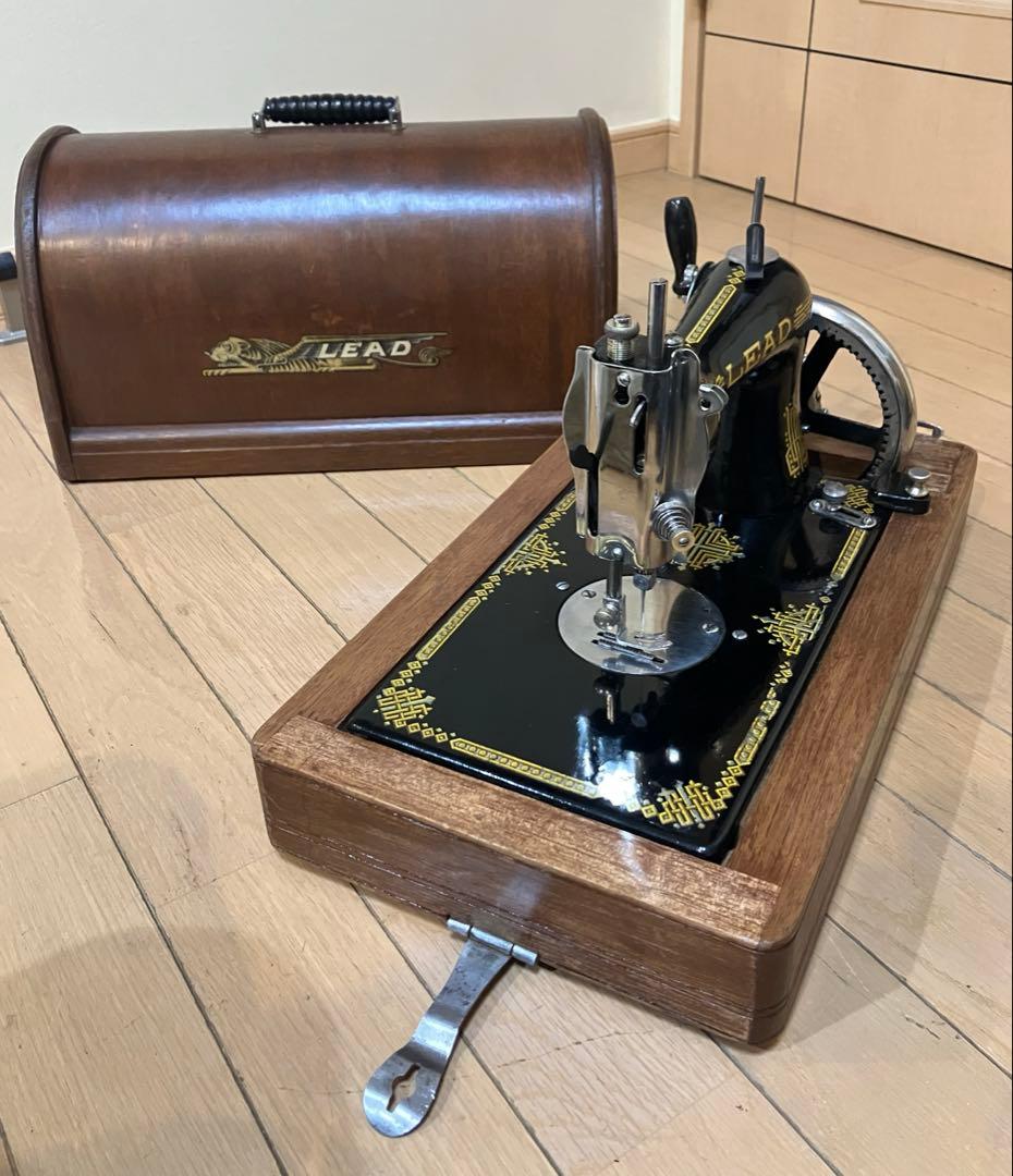 LEADチェーンステッチ・ミシン★整備・調整機★実働単環ミシン★昭和アンティーク