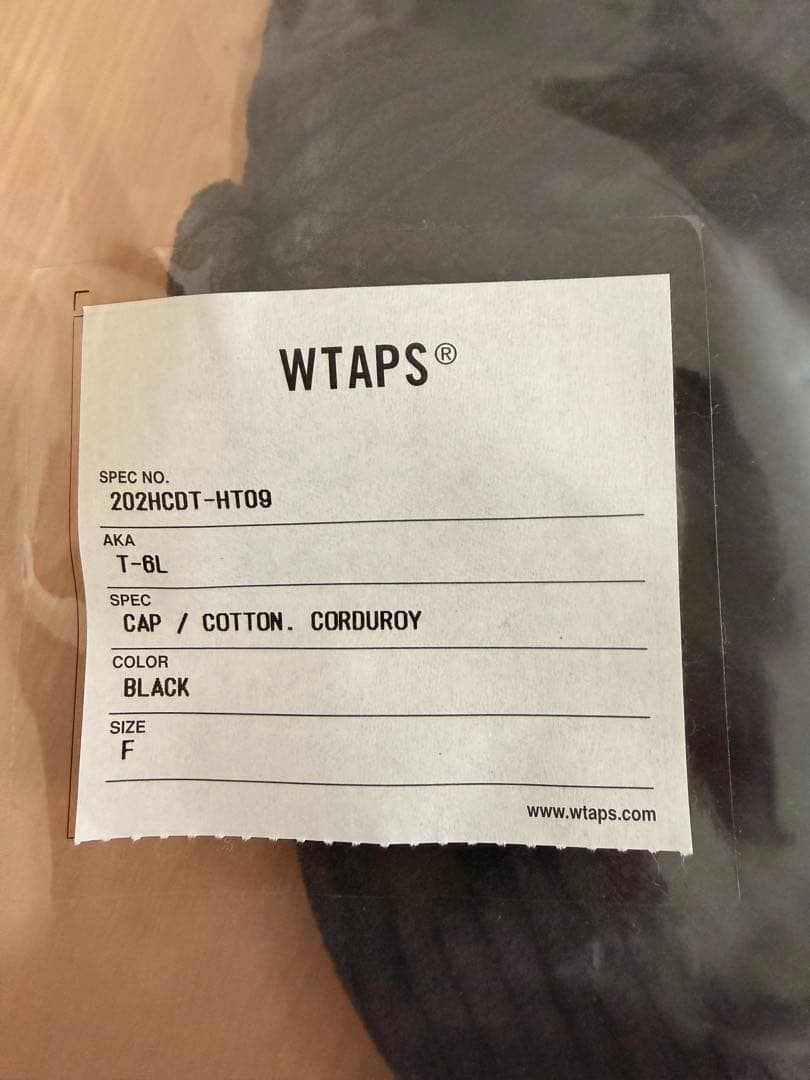WTAPS® ブラック コーデュロイキャップ F
