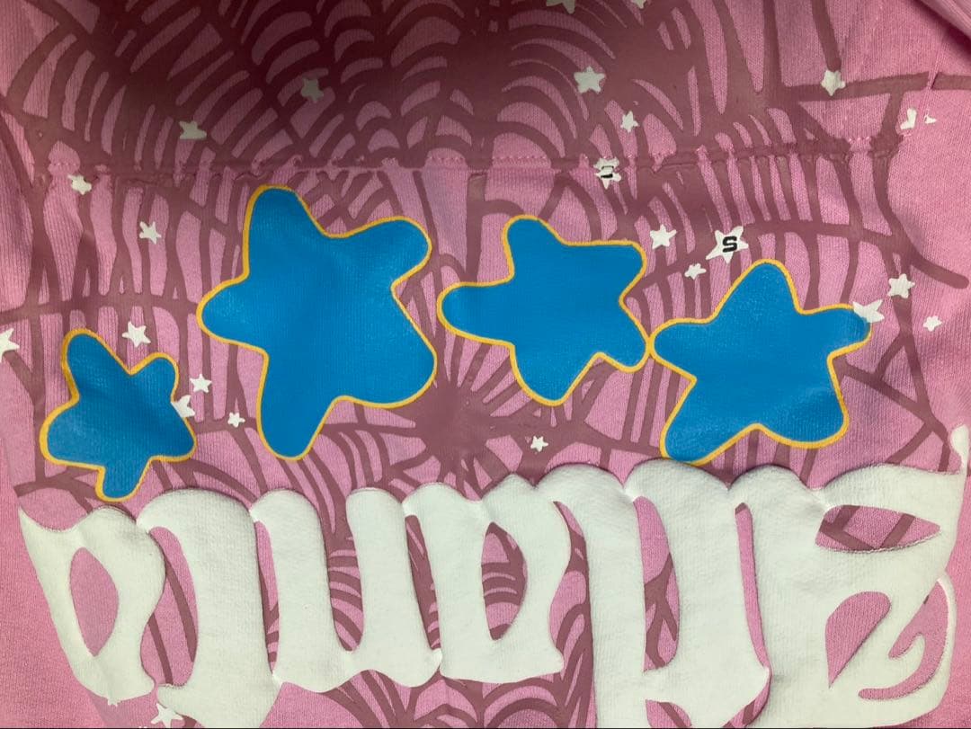 Sp5der atlata pink hoodie Sサイズ 早い者勝ち