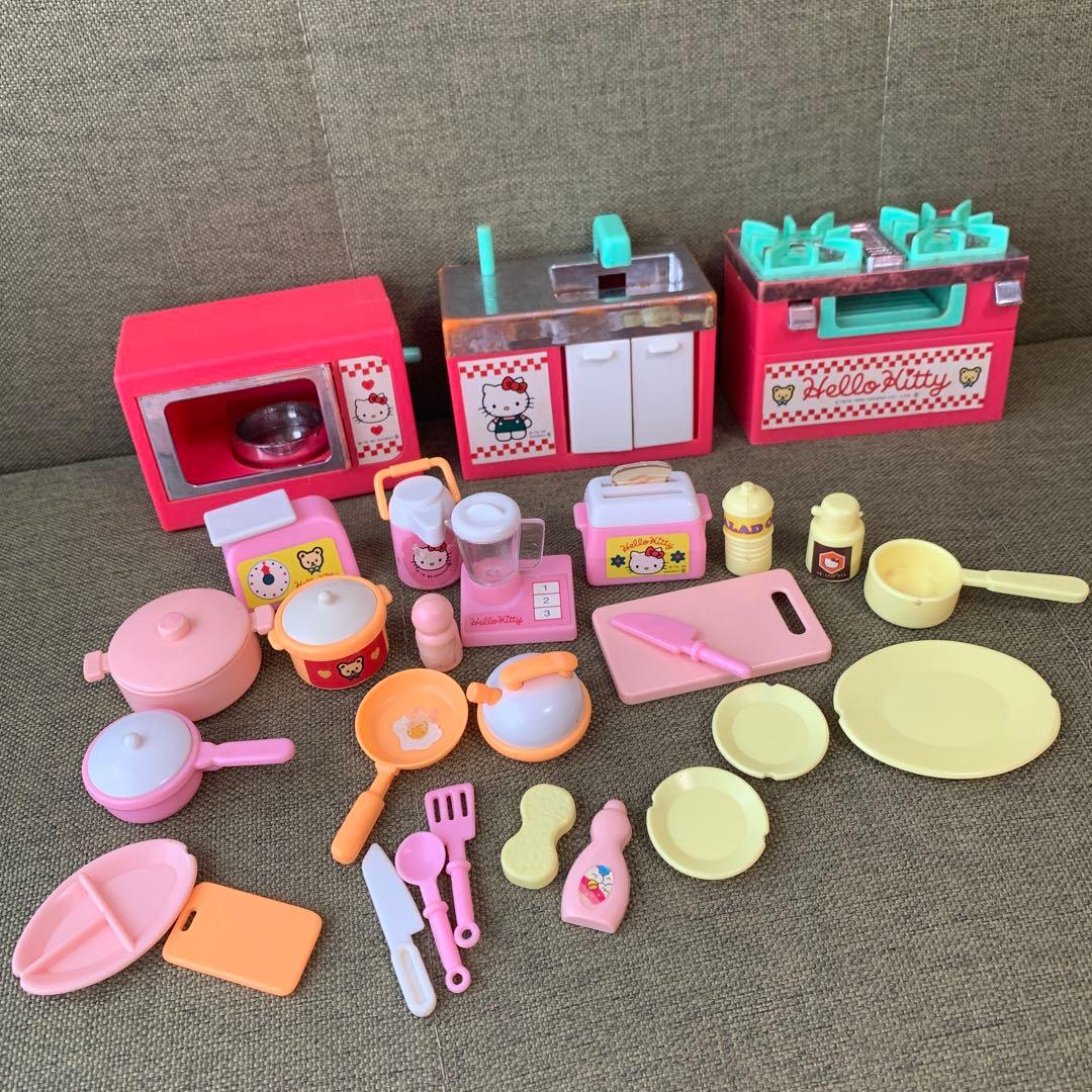 レア　当時物　キティ　ままごと　ミニチュア　キッチン　1995 サンリオ　レトロ