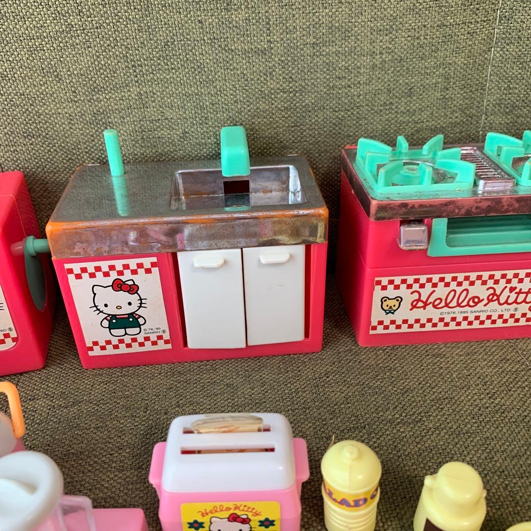 レア　当時物　キティ　ままごと　ミニチュア　キッチン　1995 サンリオ　レトロ