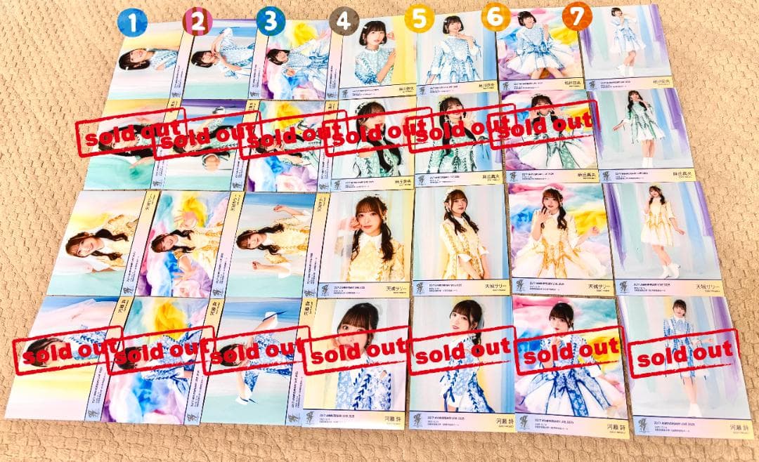 ナナニジ　22/7　3rdアルバム衣装　ABC予想　ブロマイド　バラ売り