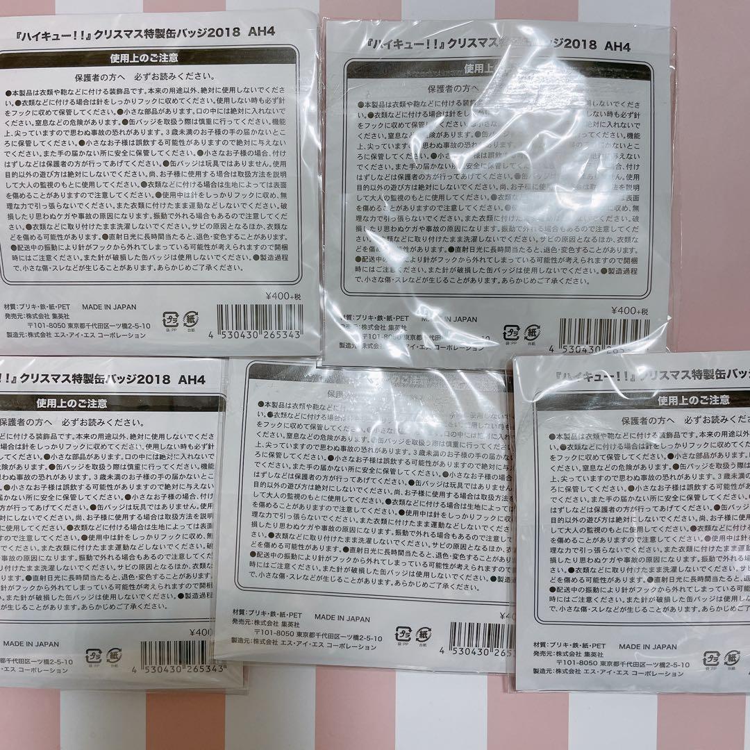 ハイキュー‼︎ クリスマス特製缶バッジ　2018 日向翔陽