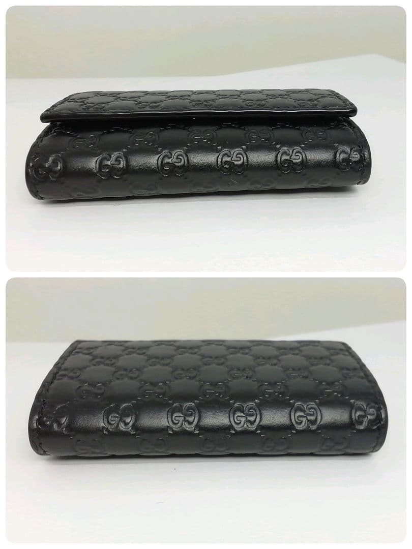 GUCCI　グッチ　シマレザー　ブラック　キーケース　６連タイプ　保存袋・付属品