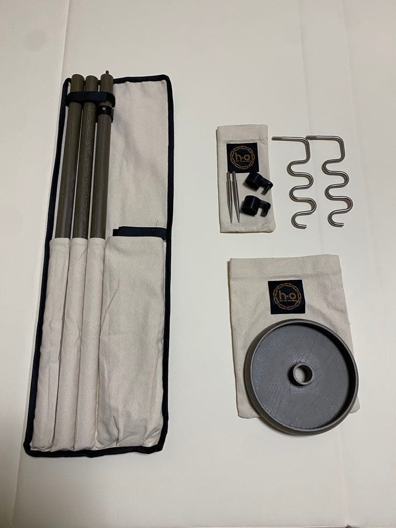 美品　hxo design ギア・ライトポール　ストレージトレーセット　グリーン