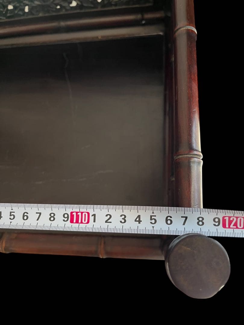 最高級 大阪唐木指物 紫檀 茶棚 茶箪笥 飾り棚 サイドボード キャビネット