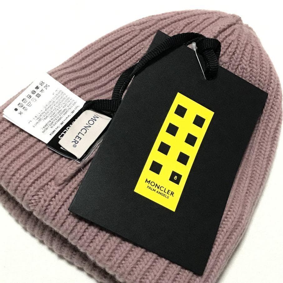 ピンク　MONCLER PALM ANGELS　ニットキャップ　モンクレール