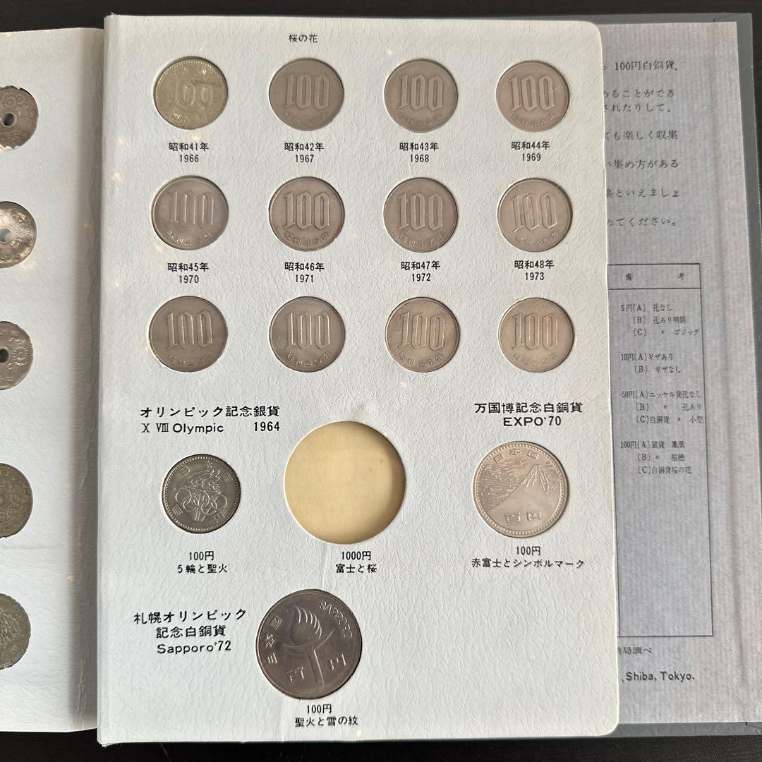 【レア】日本 旧貨幣セット、現行年号別アルバム　※1枚抜け有り！