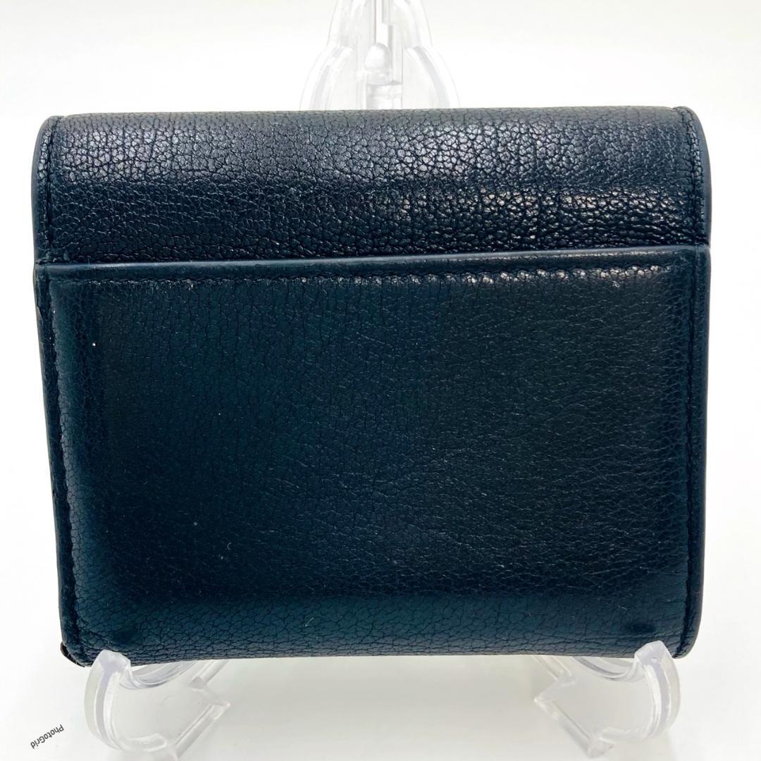 Dior ディオール　ロータスウォレット　折財布　サドル　ブラック　⑥