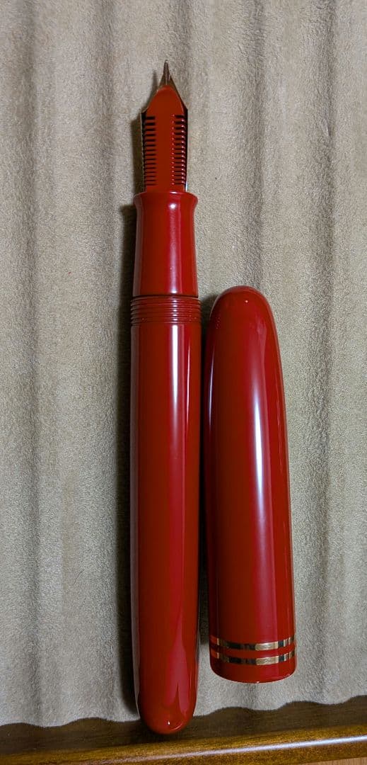 廃盤Namiki万年筆 URUSHIコレクション 朱リング50号 小太刀(太字)