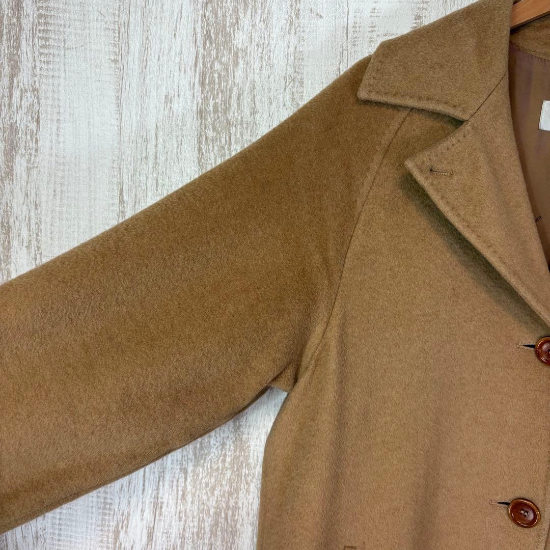 MaxMara マックスマーラ 白タグ キャメルヘアー ロング チェスターコート