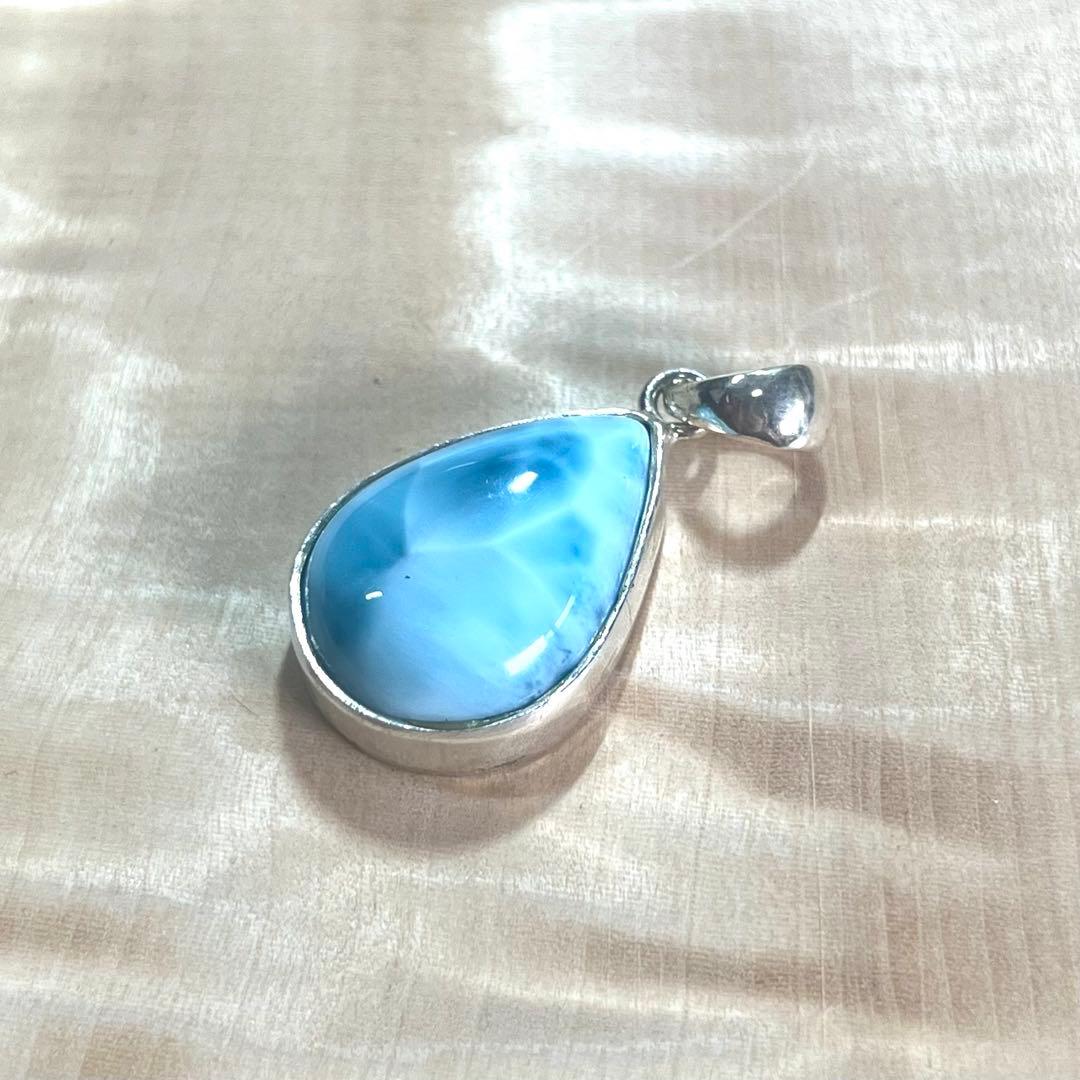 高品質　ラリマー　ペンダント　ネックレス　silver925 3-22