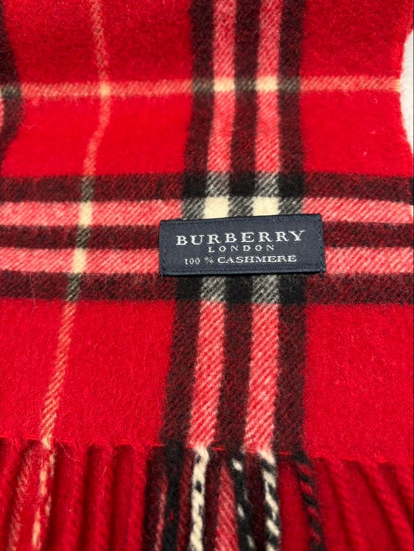 極美品　BURBERRY バーバリーロンドン　ノバチェック　カシミヤマフラー