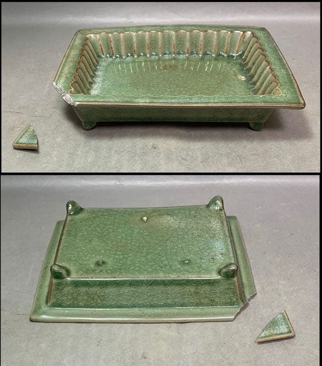 中国 足付四方盤　f2220720