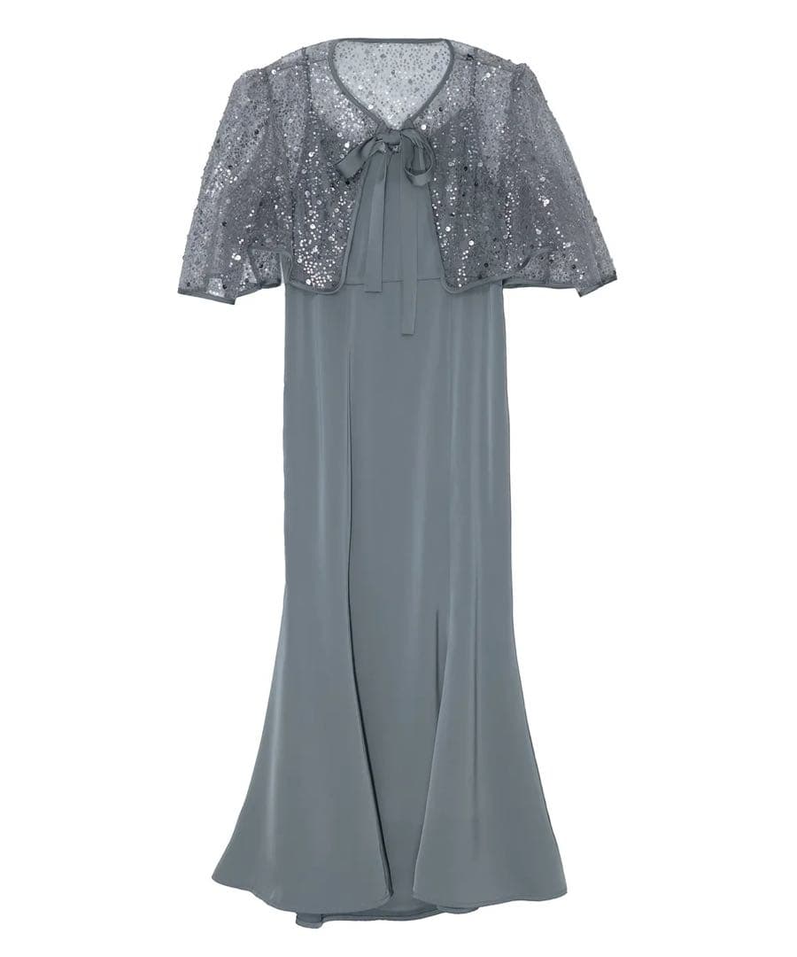 【新品】LEJA スパンコールビジューボレロマーメイドワンピースドレス