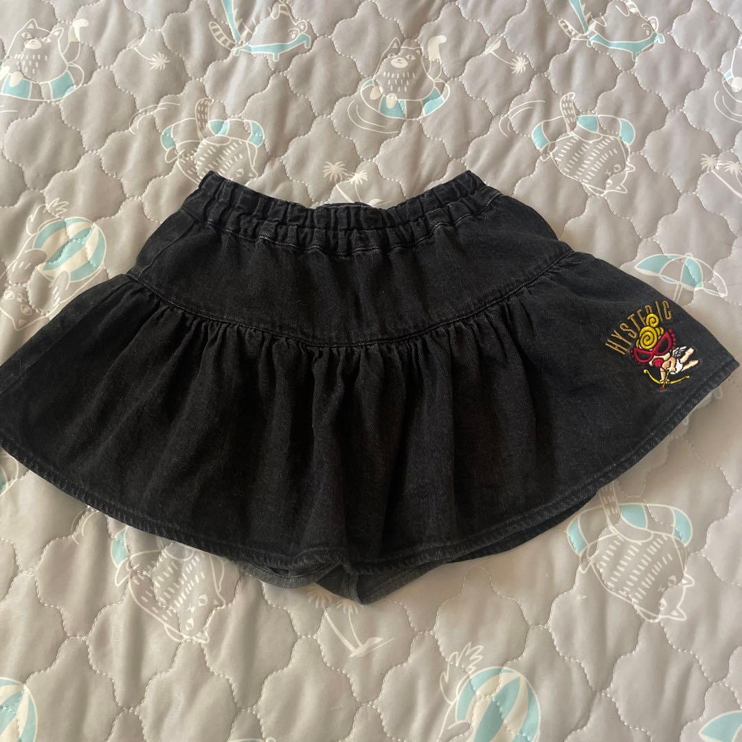 ヒスミニ　天使　エンジェル　インナーパンツ付きデニムフレアスカート