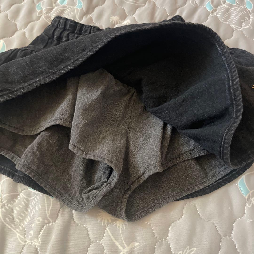 ヒスミニ　天使　エンジェル　インナーパンツ付きデニムフレアスカート