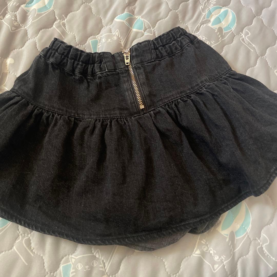 ヒスミニ　天使　エンジェル　インナーパンツ付きデニムフレアスカート