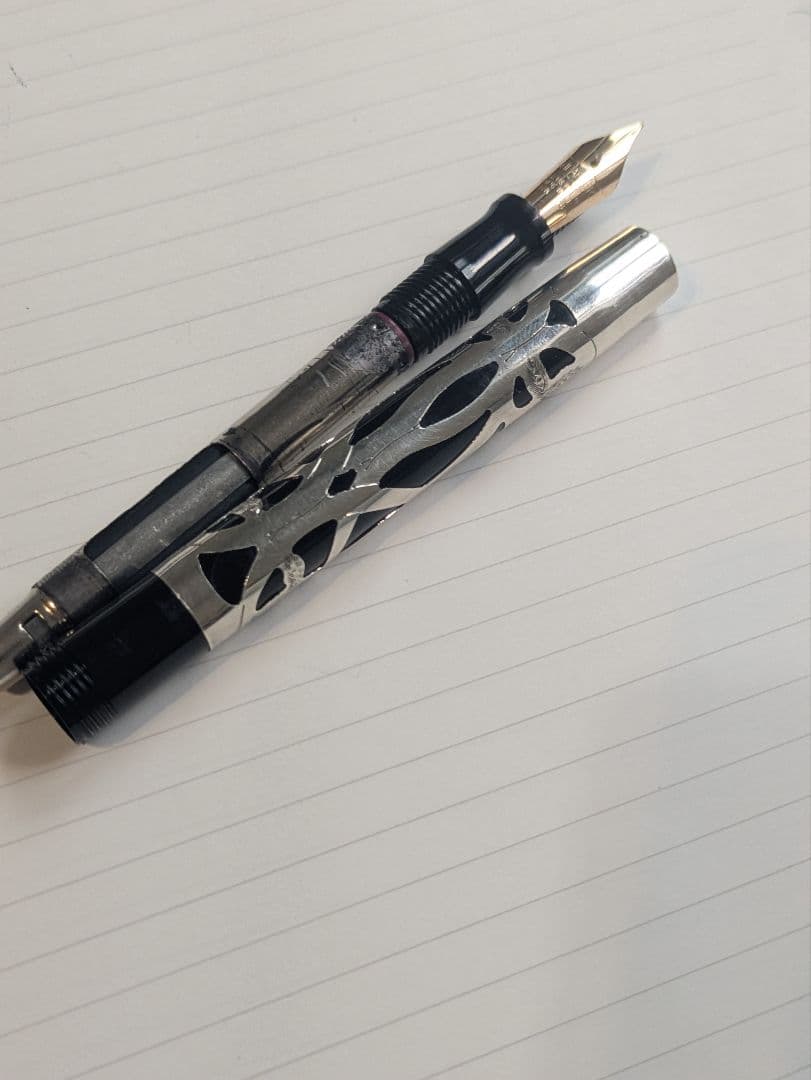 シェーファー　ノスタルジア　万年筆　スターリングシルバー　14K