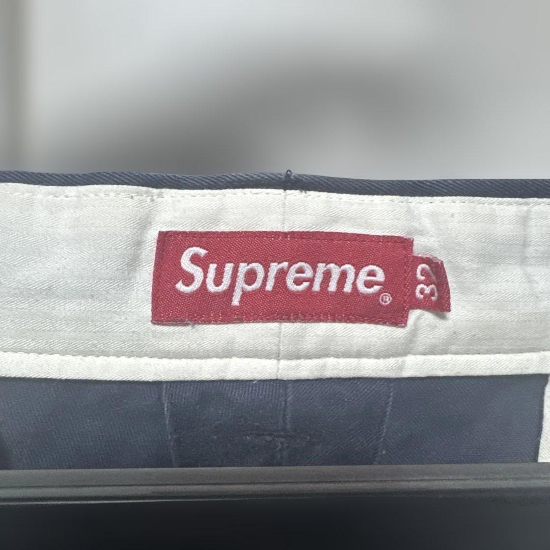 Supreme ネイビー チノパン