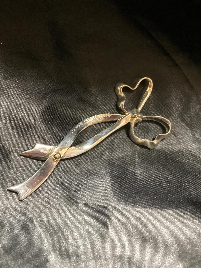 オールドティファニー リボンボウ ラージ ブローチ シルバー 925