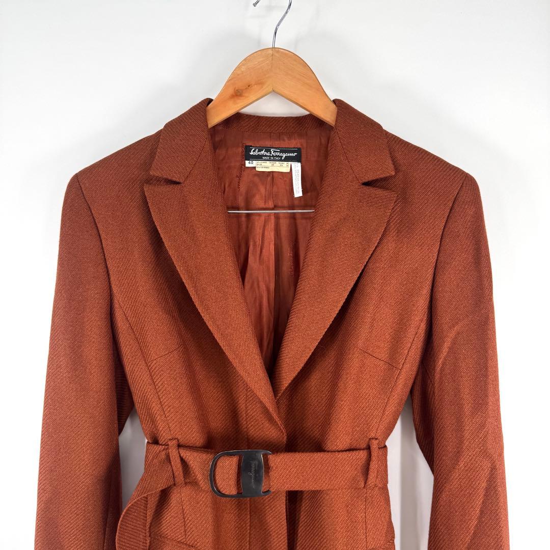 イタリア製 FERRAGAMO フェラガモ コート サイズ40