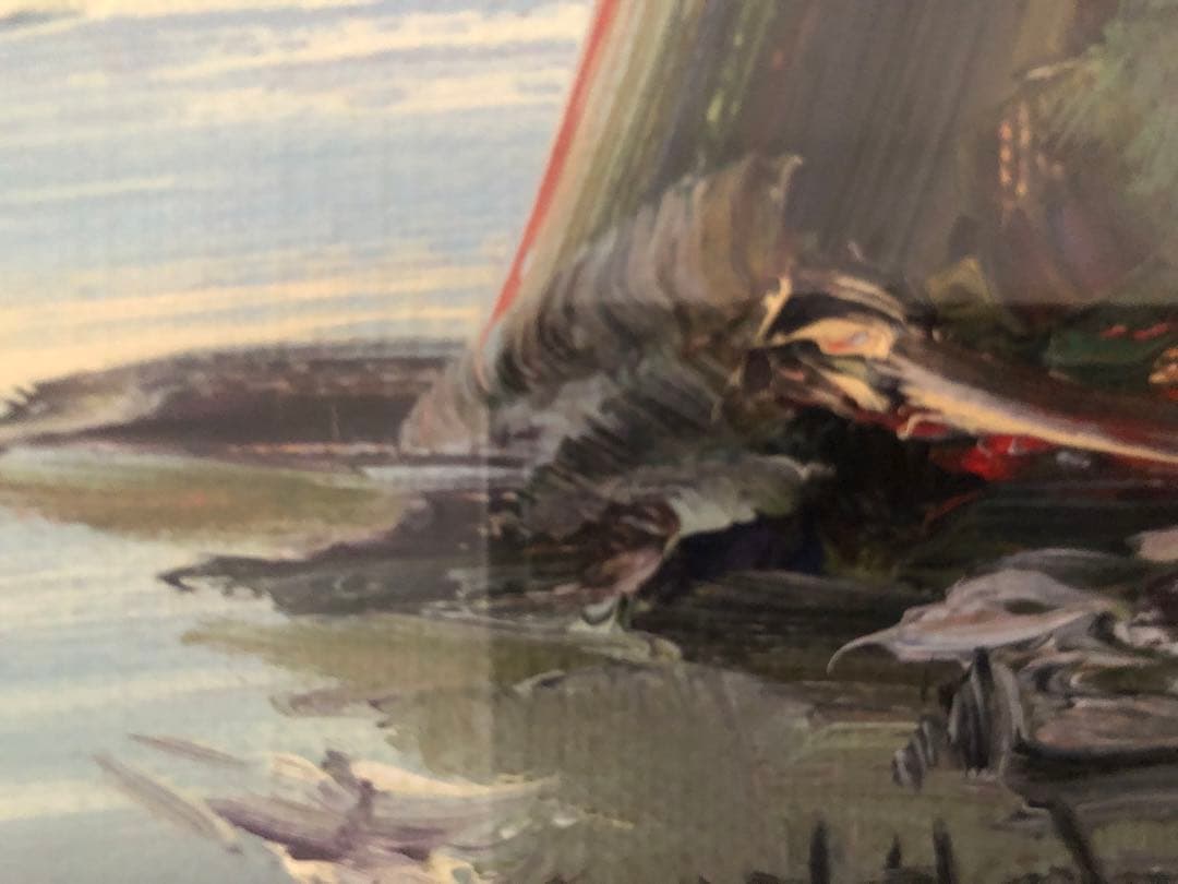 山形弘2 油絵 絵画 額寸 縦800mm横920mm サインあり