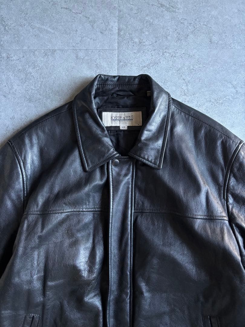 菖己様 JOSEPH&FEISS レザージャケット ブラック L 本革 美品