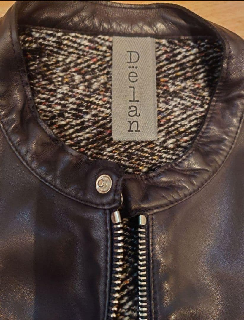 N*n様 秋冬 デラン Delan 国内正規品ウォッシュドラムレザーライダースジ