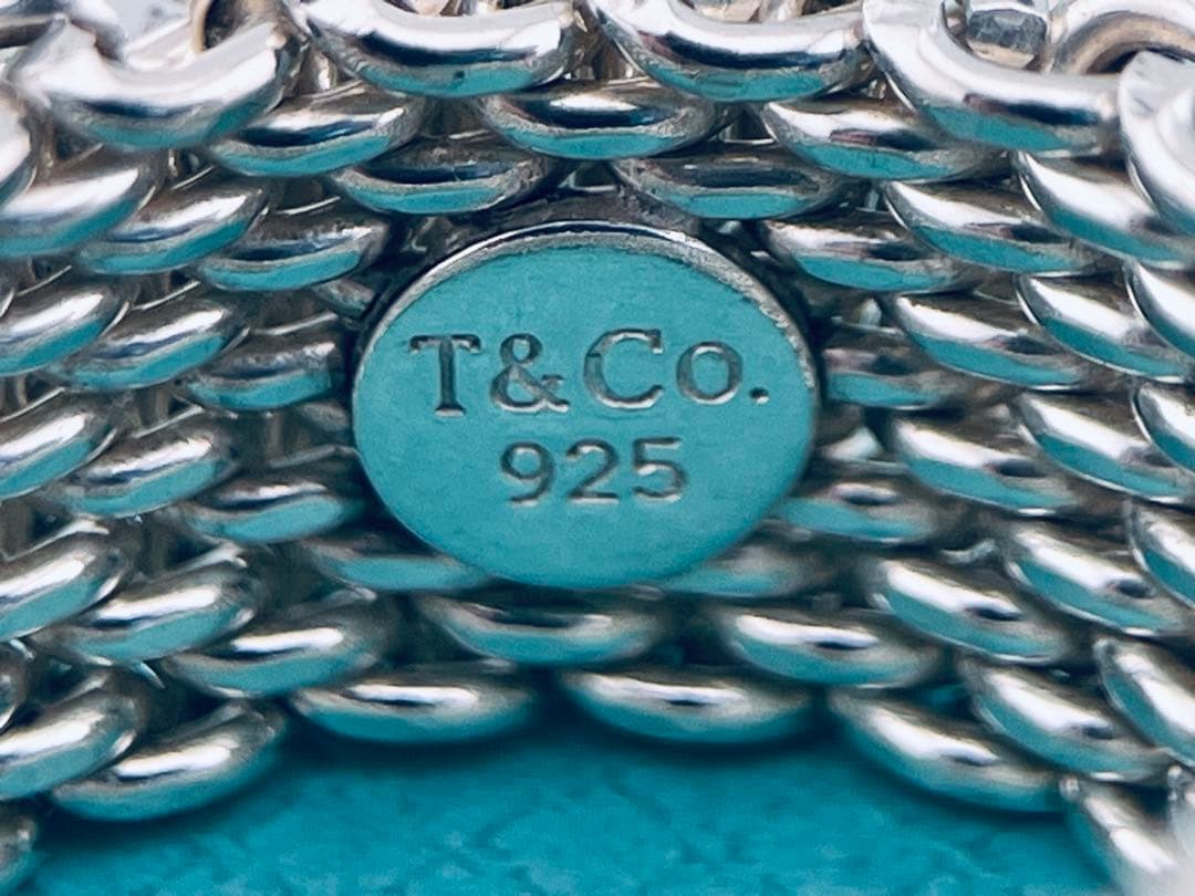 c921 オールド　ティファニー　サマセット　メッシュ　リング　925 約9号