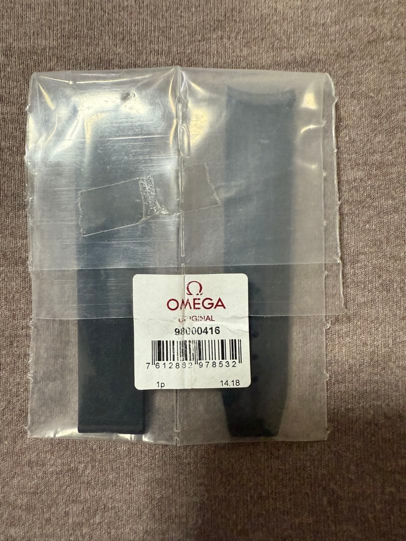 【未使用】純正　オメガ スピードマスター　ラバーベルト ラグ幅 19mm 黒