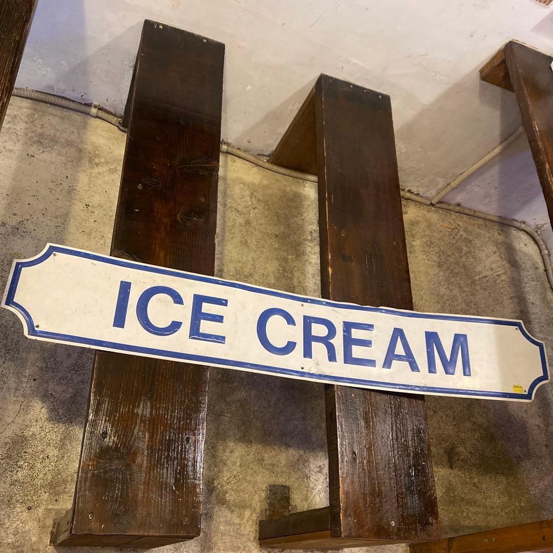 ICE CREAM 看板 アメリカ ヴィンテージ スチール foremost
