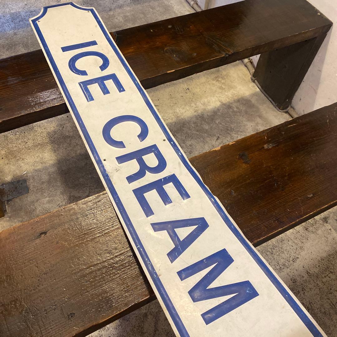 ICE CREAM 看板 アメリカ ヴィンテージ スチール foremost