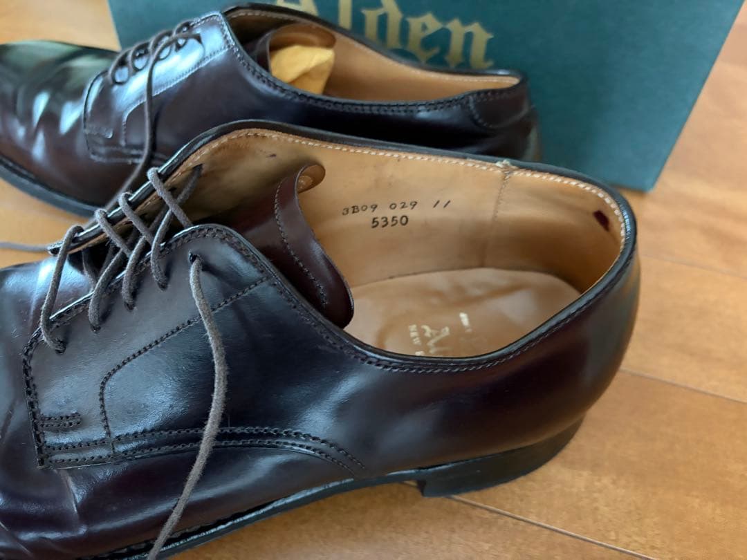 Alden 5350 9D プレーントゥ モディファイド コードバン オールデン