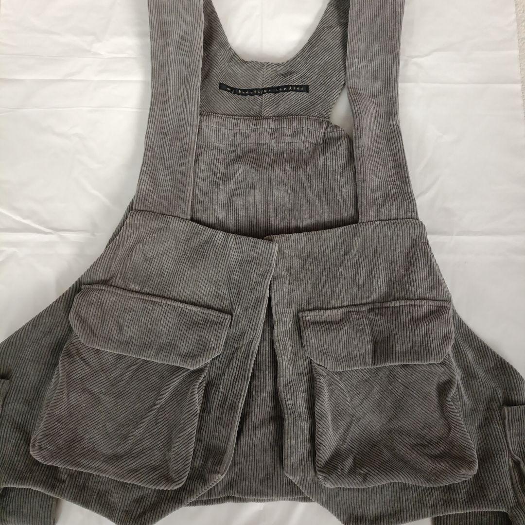 my beautiful landlet コーデュロイ バックパックベスト