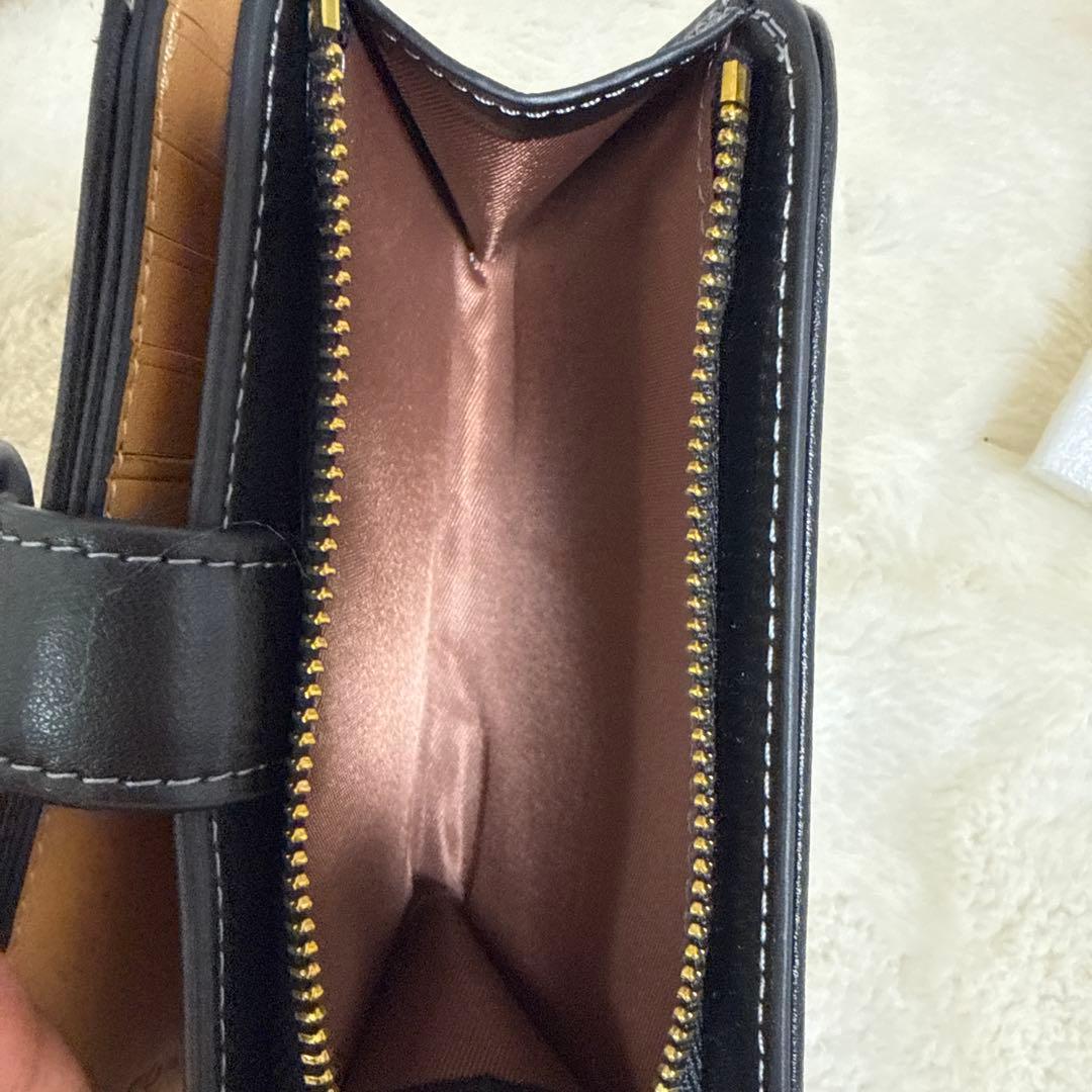 COACH ブラックレザー 二つ折り財布