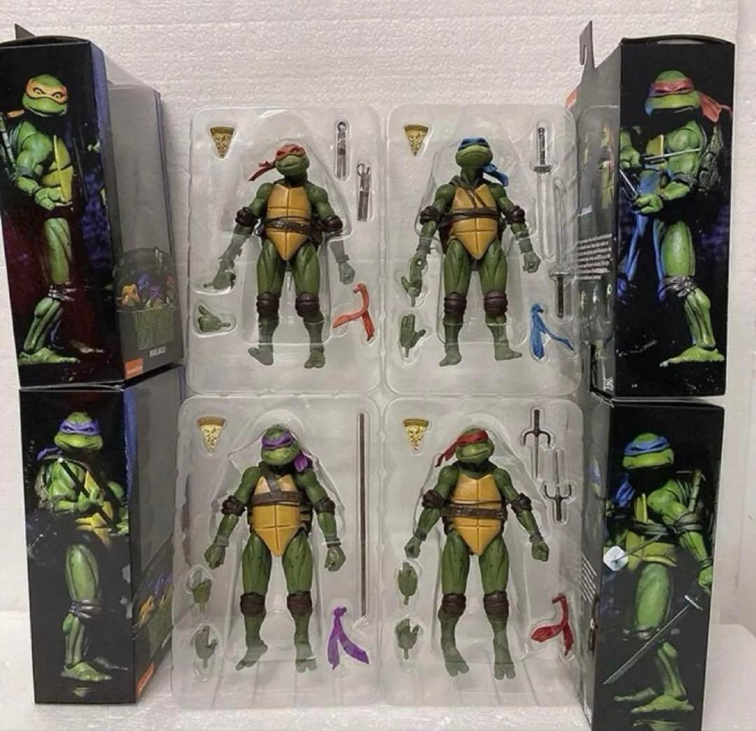 TMNT ミュータントニンジャタートルズ4体セット 1990ムービー NECA