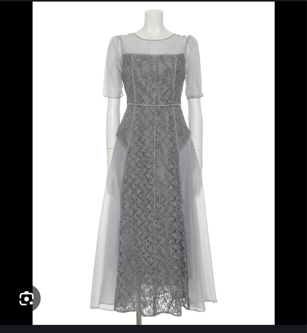 新品タグ付きFRAY I.D モールエンブロイダリーレースドレス結婚式参列ドレス