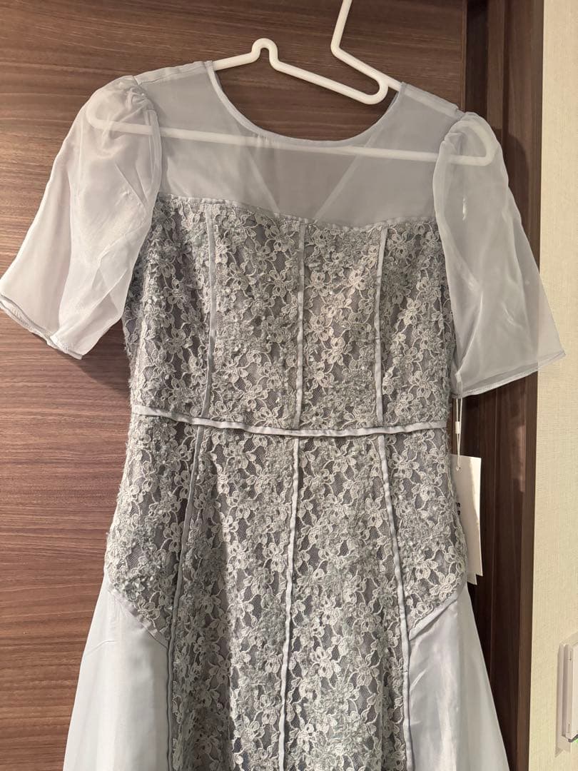 新品タグ付きFRAY I.D モールエンブロイダリーレースドレス結婚式参列ドレス