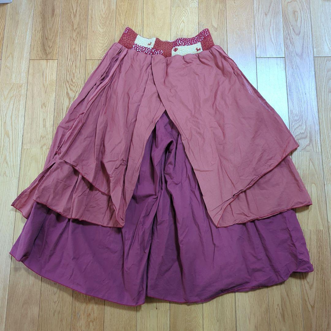 KAPITAL キャピタル サイズ１ ギャッベ オーロラ エプロン パンツ